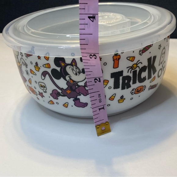 Disney Mickey and Friends Halloween Ceramic Storage Bowl with Vented Lid - Picture 9 of 13